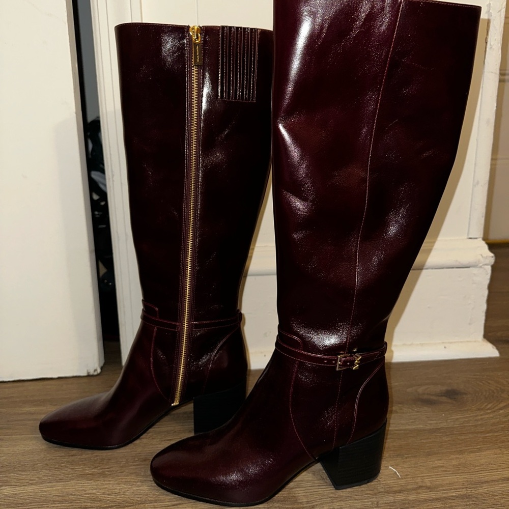 Michael Kors Dark Burgundy Heeled Boots